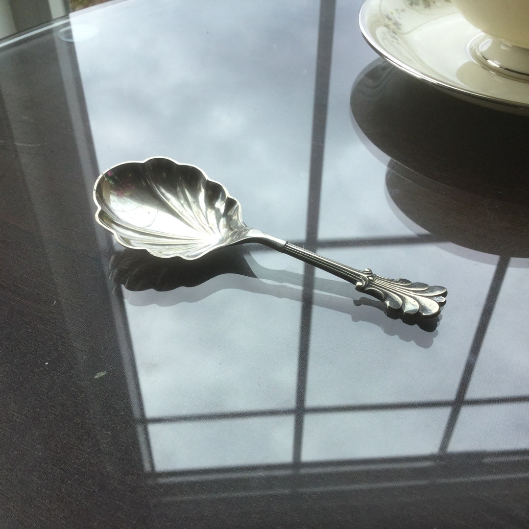 Antique Tea Caddy Spoon by Jonathan Bell of Sheffield England Late