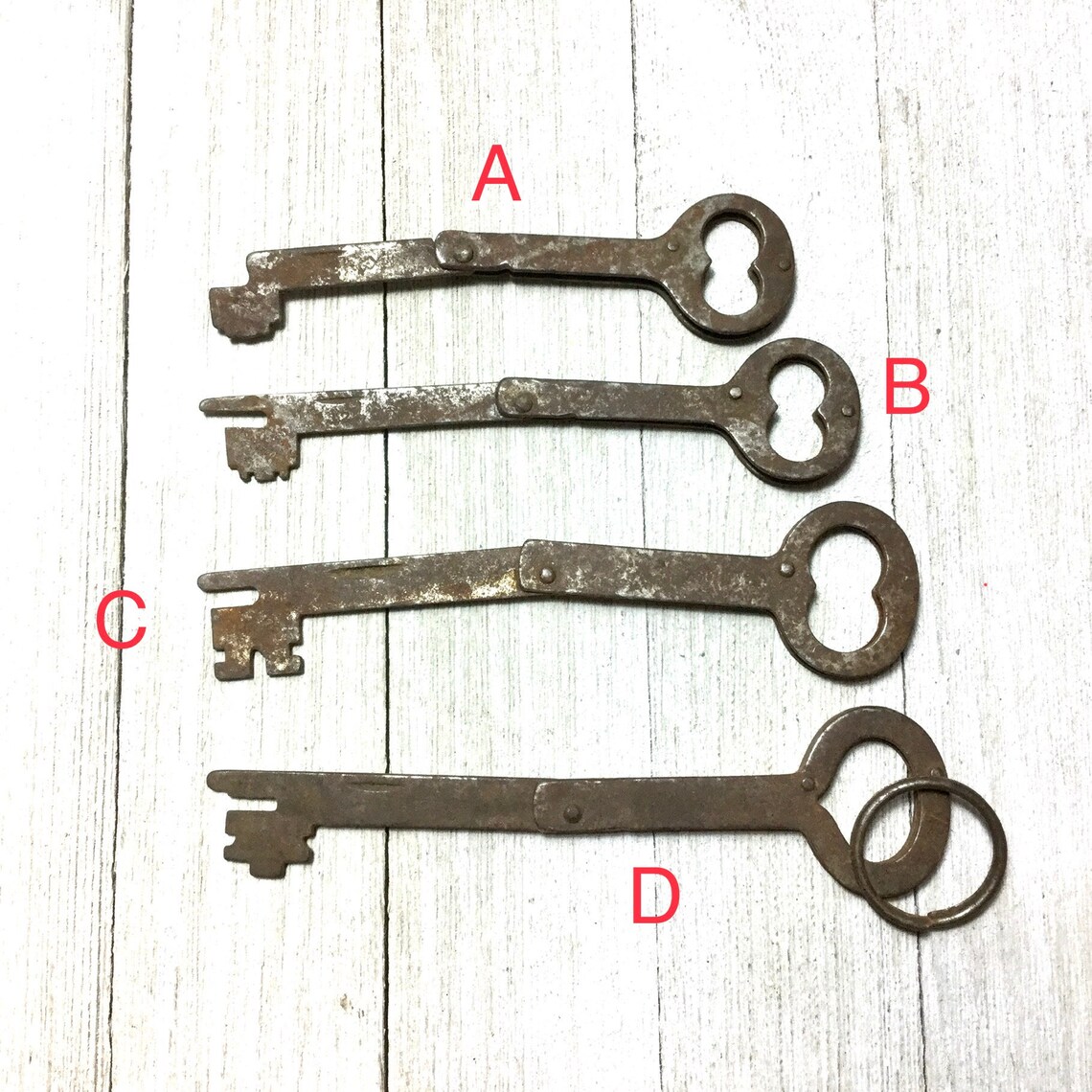 Folding Skeleton Key CHOOSE 1 Antique Salvage Etsy