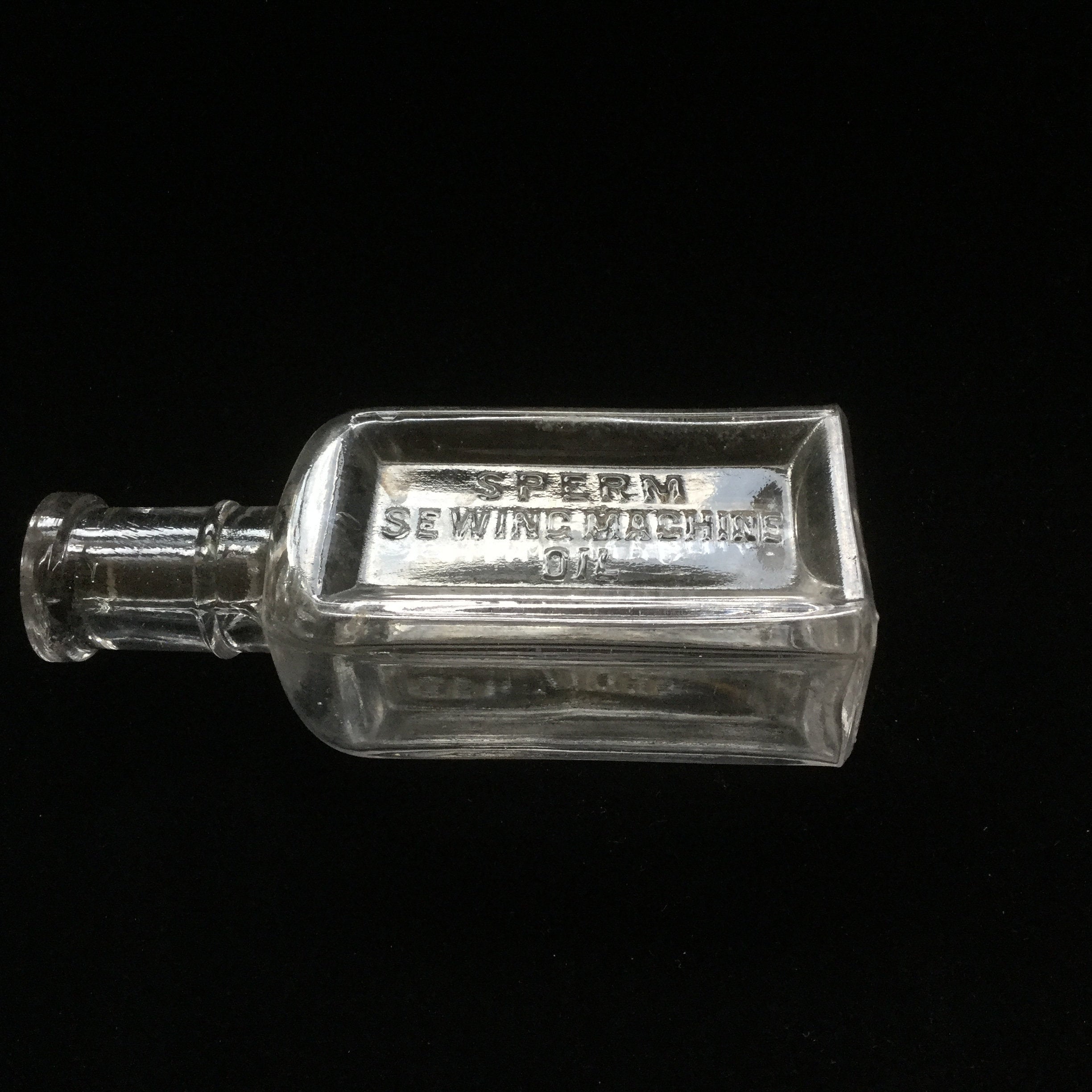 Sperm Whale Sewing Machine Oil Antique Bottle Etsy