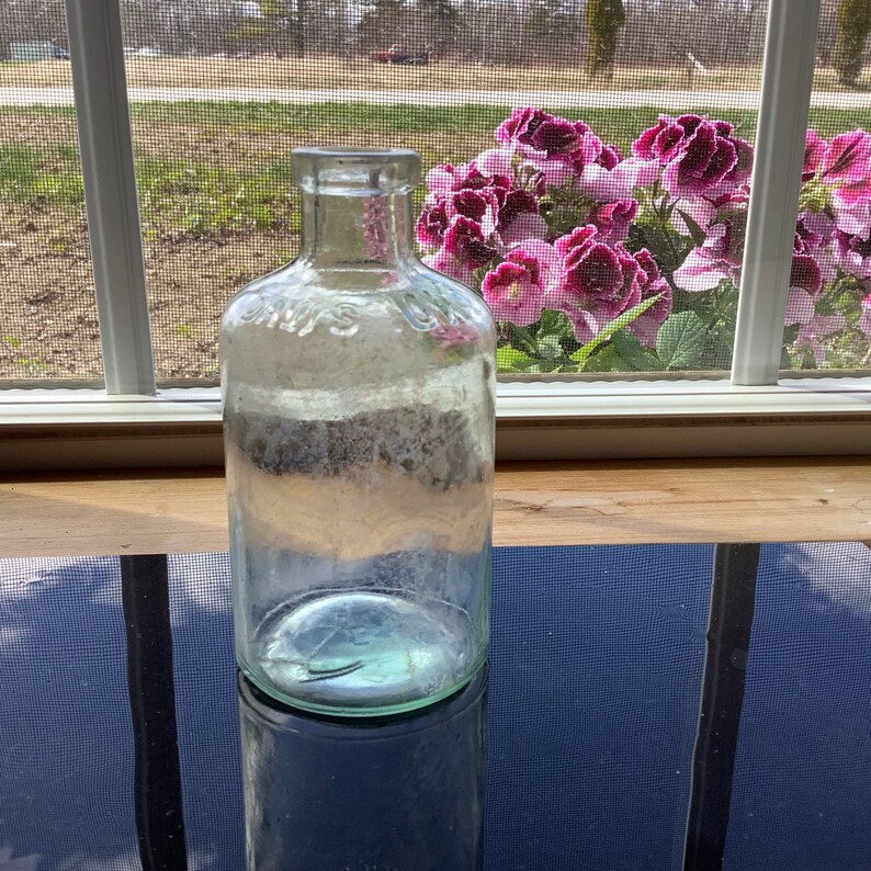 Davis OK Baking Powder Bottle Antique Aqua Green Glass Etsy