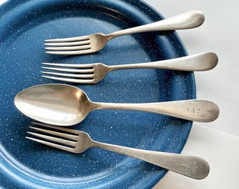 Plain Antique Windsor Dinner Fork or Serving Spoon: Medical Caudicus Medic Mess Kit G