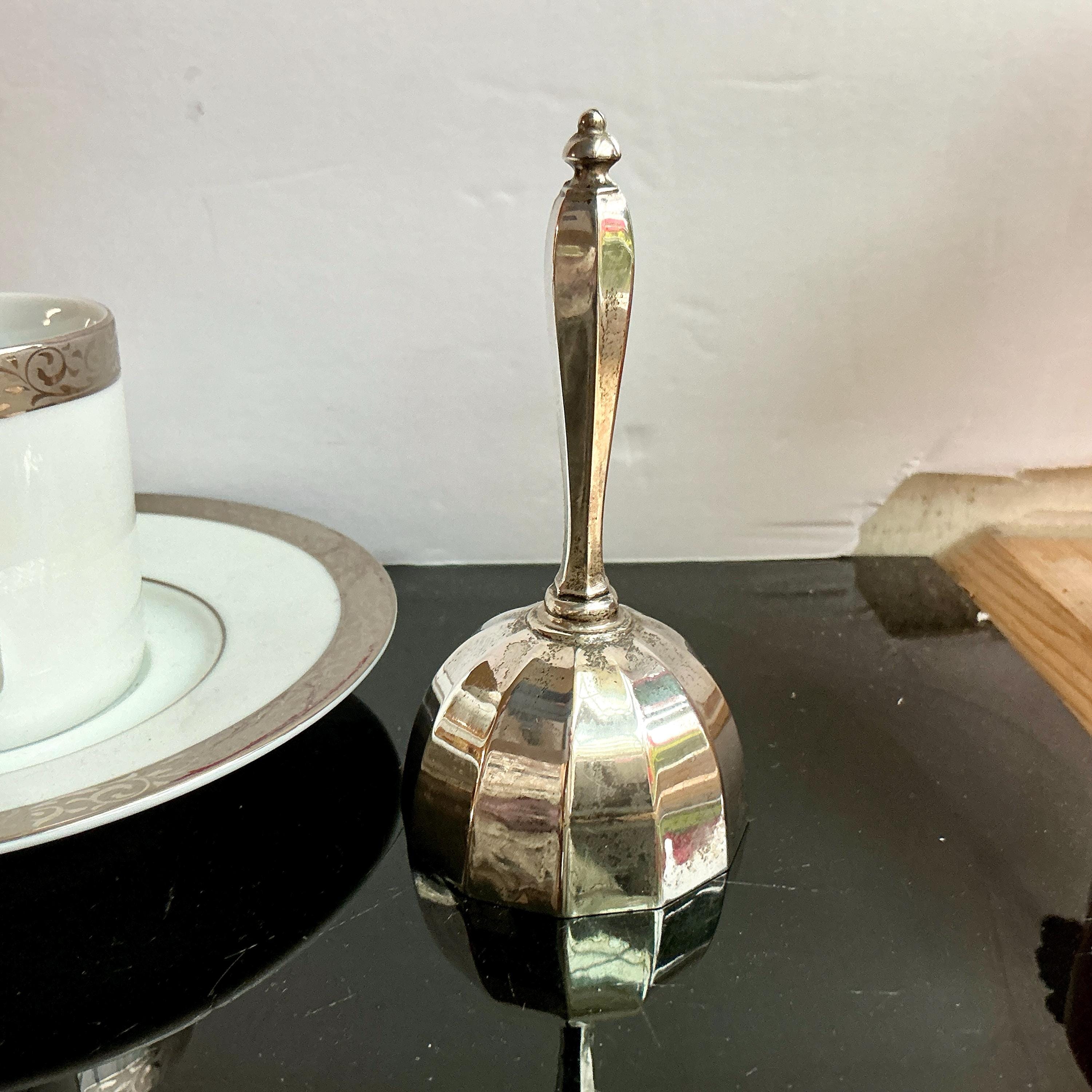 Vintage Silver Hand Bell - Etsy