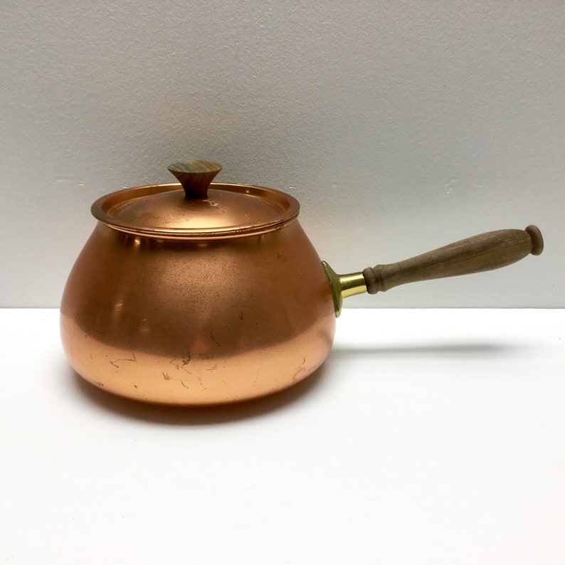 Retro Tagus Mod 60/'s Saucepan Copper Fondue Pot
