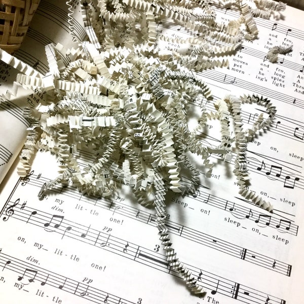 Music Shreds Vintage Book Paper Crinkle Bookish Recycle