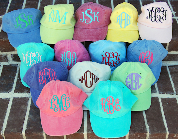 monogrammed hats for women