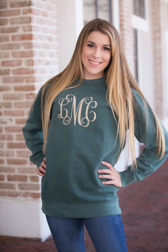 etsy monogram sweatshirt
