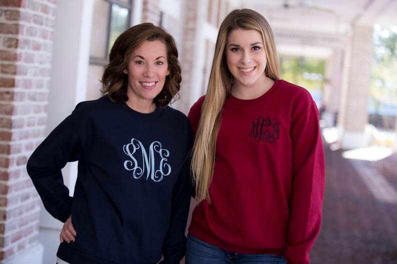 Adult Monogrammed Sweatshirt Intial Sweatshirt Large or | Etsy