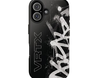 Cover per telefono resistente con scritta graffiti bianca / Design con vernice spray VRTX nera