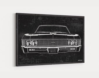 1967 CHEVROLET IMPALA SPORT SEDAN AD PRINT WALL POSTER PICTURE 33.1”x23.4”
