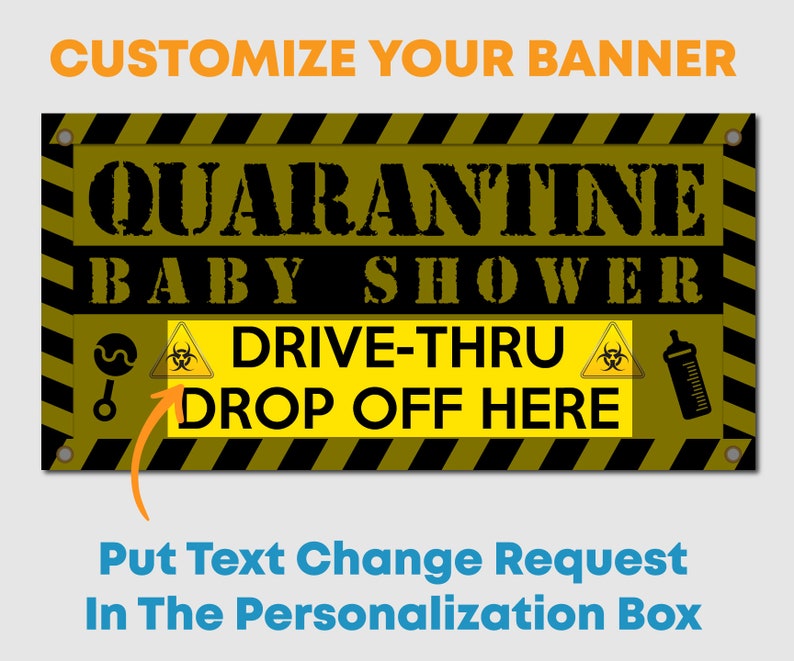 Quarantine Baby Shower 2020 Drivethru Drop OFF Vinyl Banner Etsy