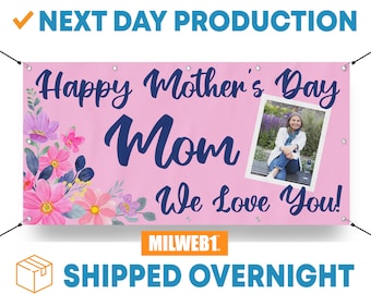 Mother's Day Personalized Banner, Decorations, Gift for Mom - Vinyl Banner - Sign