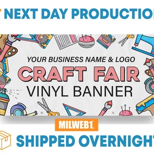 Custom Craft Fair Show Vinyl Banner - Tent Canopy Table Banner