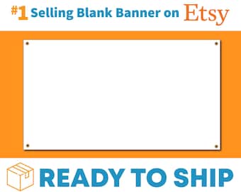 2'x10' (24"x120") Blank Vinyl Banner with Grommets