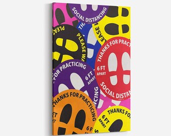 Social Distancing Floor Decal Artwork - Poster / Canvas