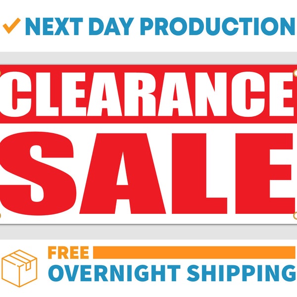 Clearance Sale - Vinyl Banner - Sign - Free Overnight Shipping