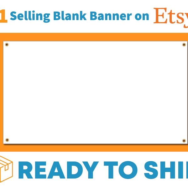 1'x2' (12"x24") Blank Vinyl Banner with Grommets