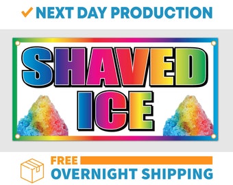 Vinyl Banner Multiple Options New Orleans Style Shaved Ice Restaurant & Food Vinyl Banner Multiple Options New Orleans Style Shaved Ice Restaurant & Food