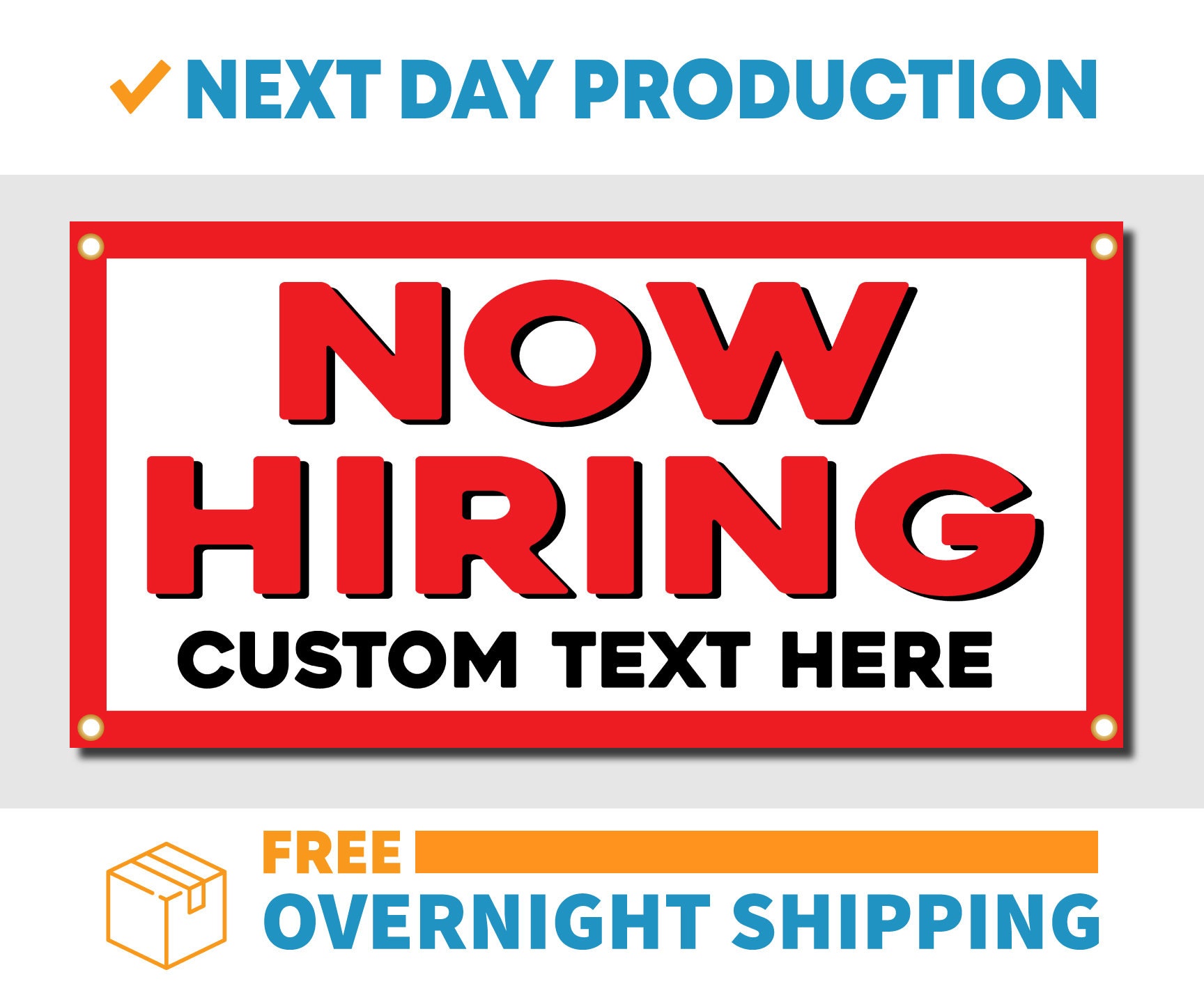 Extra Großes 'Now Hiring' Banner – 240x94 Cm, Polyester, Mit Seil, Für Geschäfte & Veranstaltungen