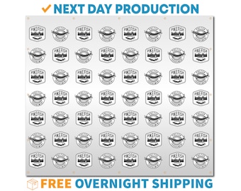 Step and Repeat Vinyl Banner | Backdrop, Custom, Event, Wedding, Party, Birthday | Next Day Production - Free Overnight Shipping