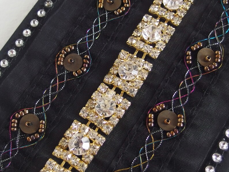 1m Ruban Cordon Suédine Strass 5x2mm Beige