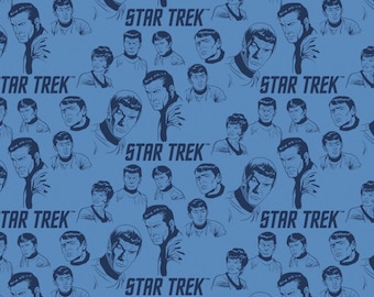 NCC 1701 Quilting Camelot Fabrics Star Trek Fabric Classic Spock Kirk Bones