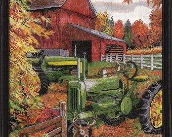 Tractor Farm and Deer Cross Stitch Kit - Design Works