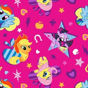 Fat Quarter My Little Pony Cutie Toss Hasbro 100% Cotton Quilting Fabric