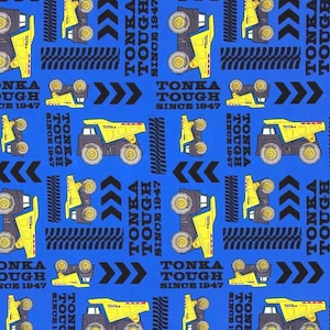 Fat Quarter Tonka Toy Dump Truck Cotton Quilting Fabric Springs 49538