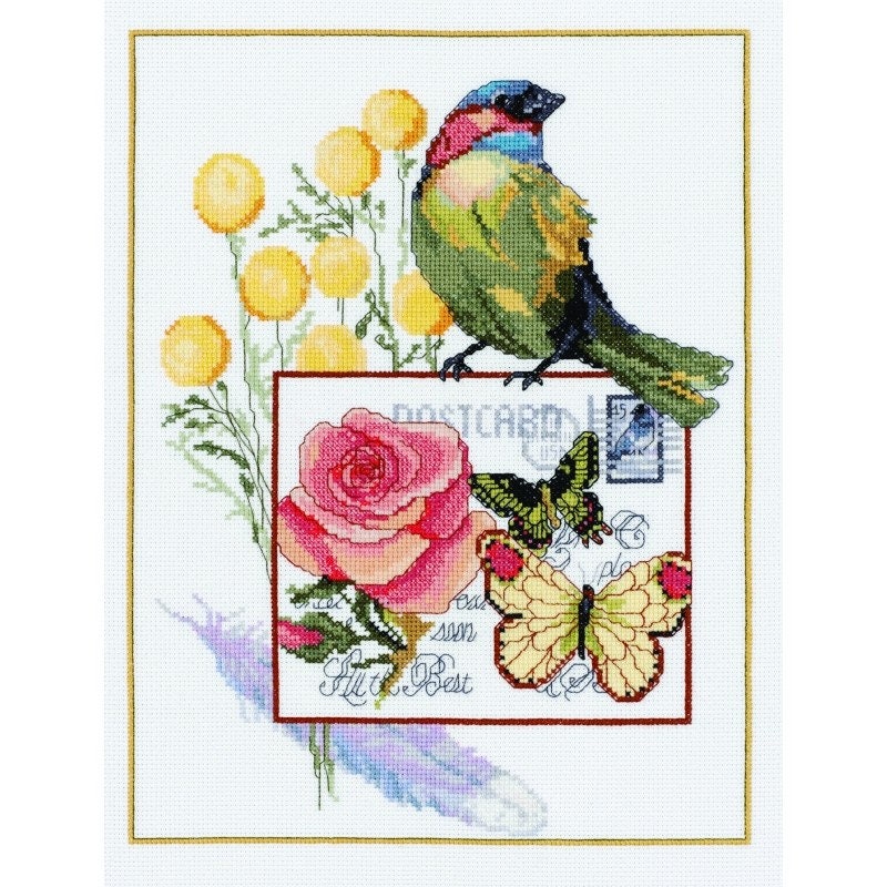 Kit Marque-Page à broder Fleurs - Vervaco