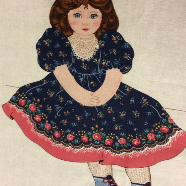 Victoria Victorian Style Doll 100% Cotton Fabric Panel Pieces for Making A Doll