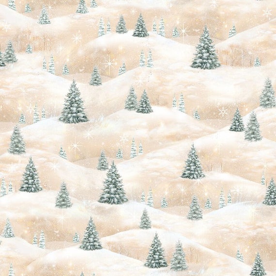 Fat Quarter Woodland Friends Scene Blue Christmas 100/% Cotton Quilting Fabric