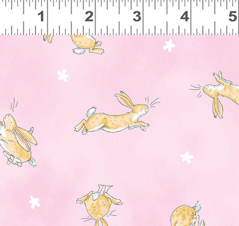 Fat Quarter Guess How Much I Love You Rabbit Toss Pink Cotton Etsy