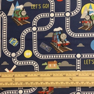 Fat Quarter Thomas The Tank Engine Train Journey 100% Cotton Quilting Fabric