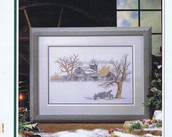 Pieces Of Olde Counted Cross Stitch Chart Rustic Barns and Fields