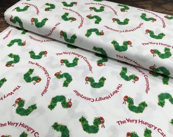 Fat Quarter Very Hungry Caterpillar And Title 100% Cotton Quilting Fabric