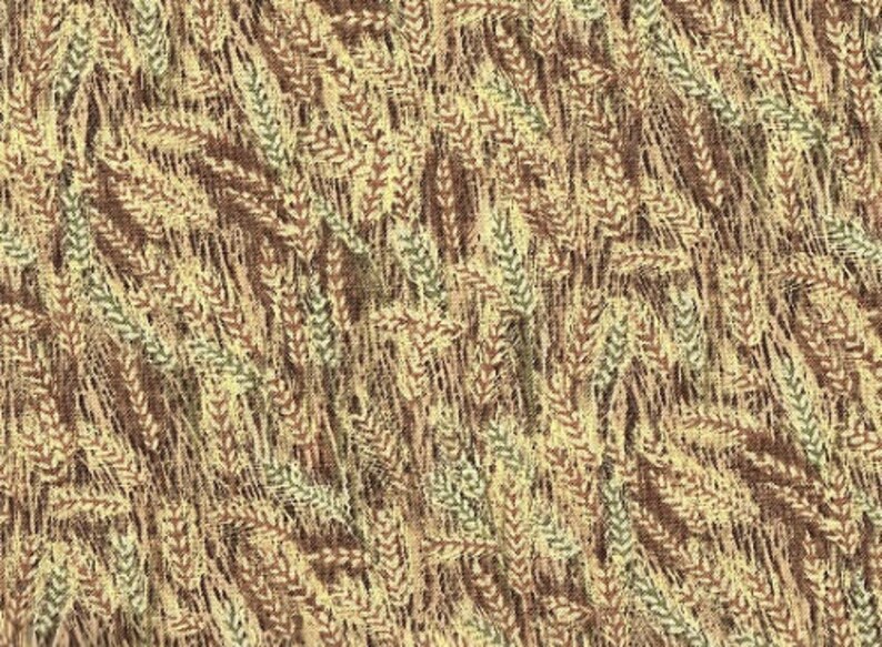 Fat Quarter Wheat Pattern Farm Living 100% Cotton Quilting | Etsy