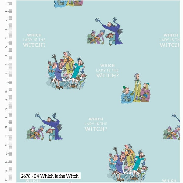 Fat Quarter Roald Dahl The Witches Which Witch 100% Cotton Fabric