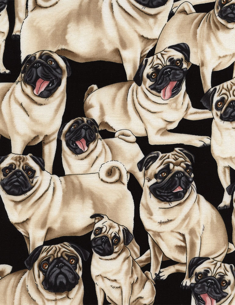 Fat Quarter Pug Pugs Dogs Cotton Quilting Sewing Patchwork Fabric - Etsy
