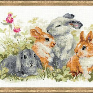 Funny Rabbits Counted Cross Stitch Kit
