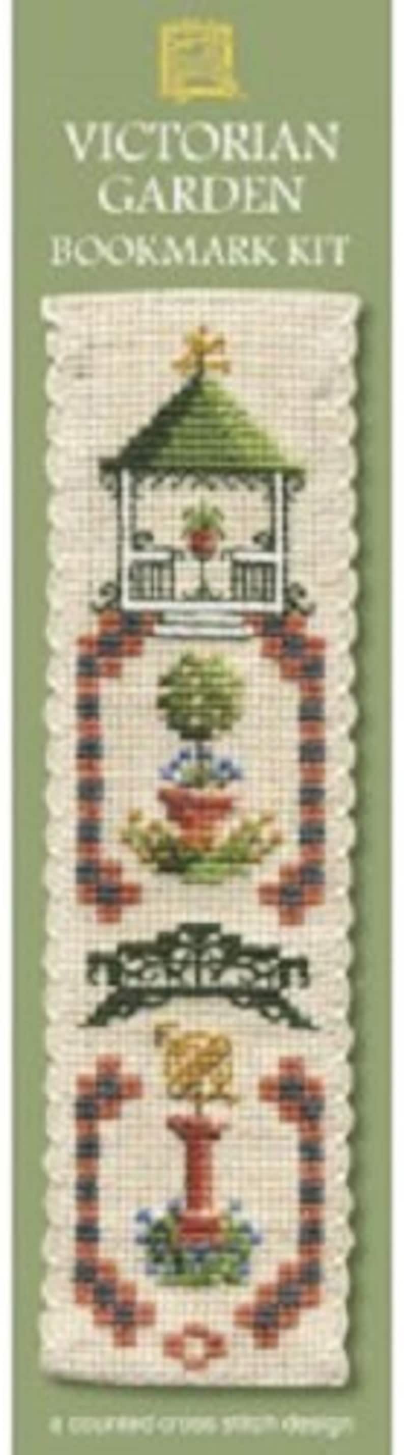 Victorian Garden Bookmark Cross Stitch Kit Textile Heritage Etsy