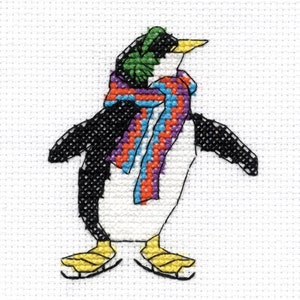 Penguin Cross Stitch Kit - Christmas Characters - DMC