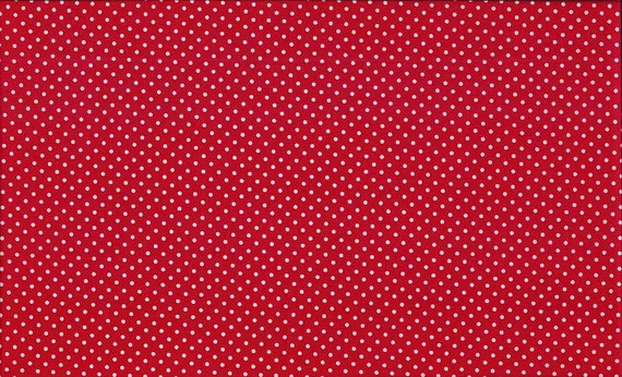 Fat Quarter Spot On Bright Red Polka Dots Cotton Quilting Fabric Makower R 