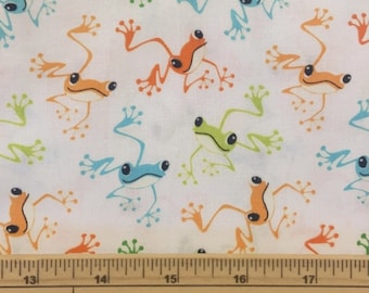 Glow In The Dark Frog Fabric, Toadally Cotton Fat Quarter
