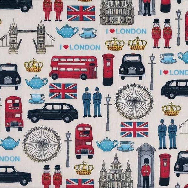 London Themed Fabrics - Etsy