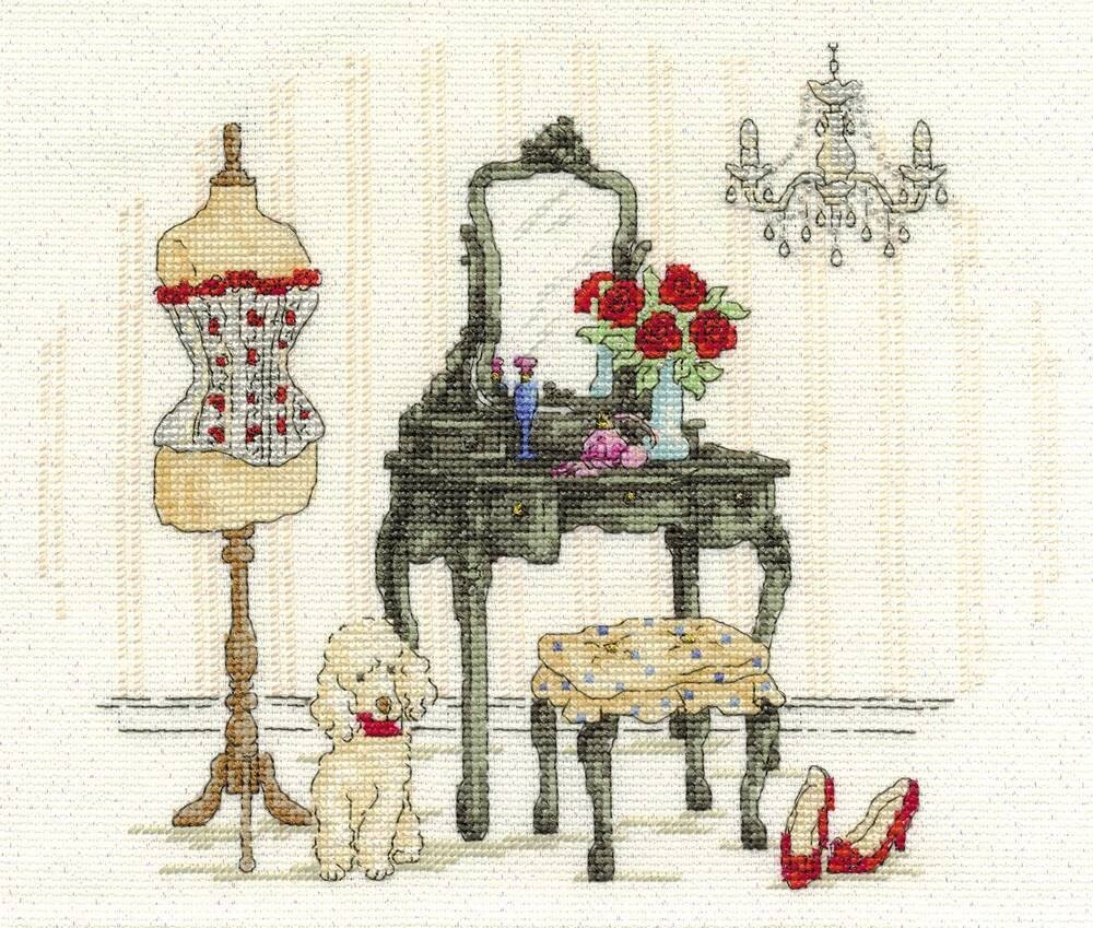 Le Boudoir Cross Stitch Kit DMC BK1544 14 Count Designed by Etsy