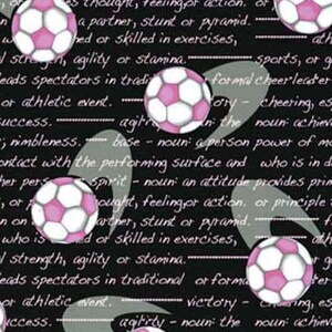 Fat Quarter Girls Soccer Football Cotton Quilting Sewing Fabric