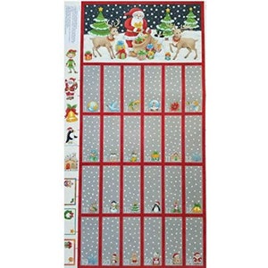 Santa&#39;s Toys Advent Calendar Cotton Quilting Panel Fabric