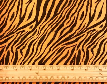 Fat Quarter African Safari Tiger Print Allover 100% Cotton Quilting Fabric