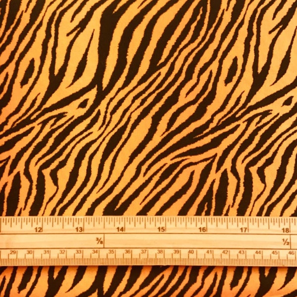 Fat Quarter African Safari Tiger Print Allover 100% Baumwolle Quilting Stoff