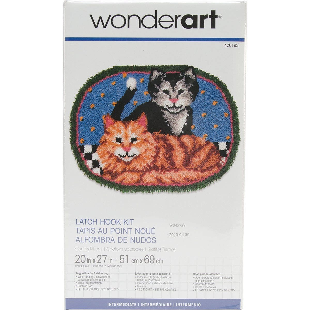 Cuddly Kittens Cats Latch Hook Kit Wonderart 426193 Etsy
